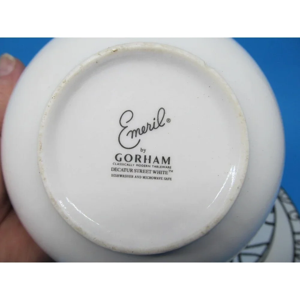 Emeril By Gorham Decatur Street White Dinner Plate 3 Salad Plates And 1 Bowl UC